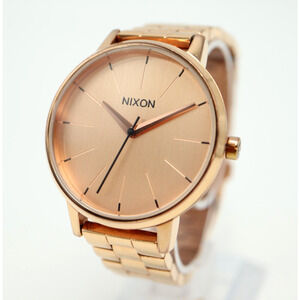 Nixon The Kensington Movin Out Watch 37mm Rose Gold Tone Bracelet w New Battery